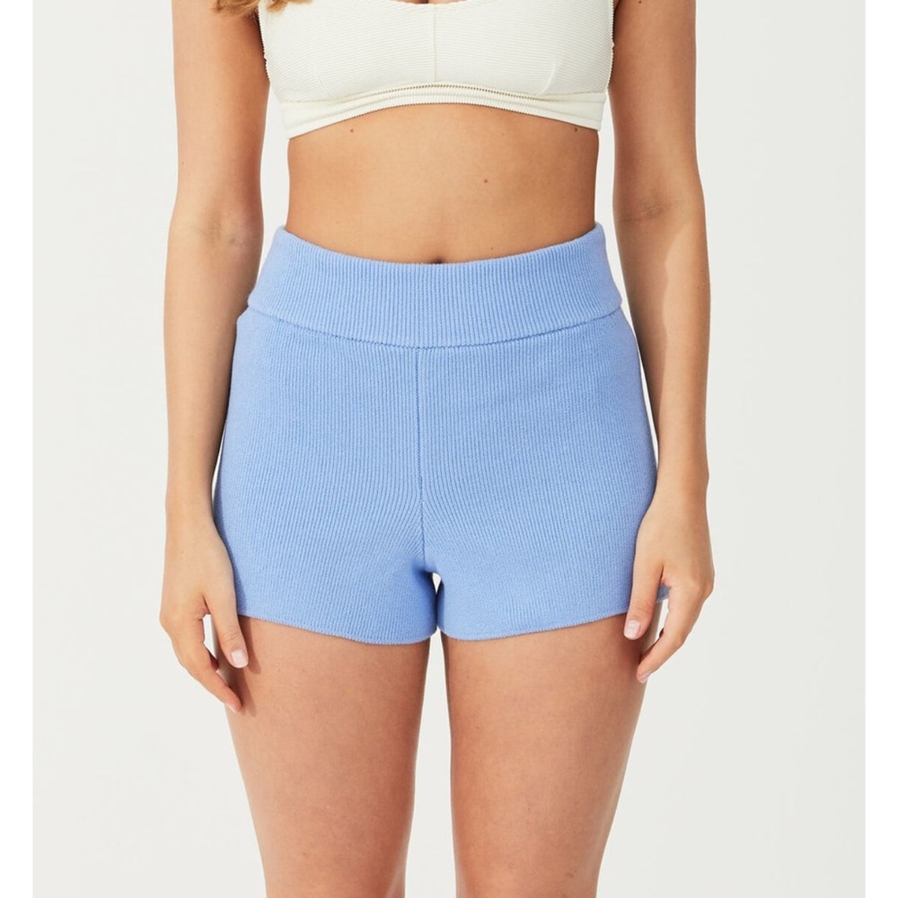 Zulu & Zephyr Light Blue High Waist Shorts